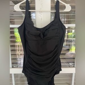 Vintage feel black one piece Lands End swimsuit